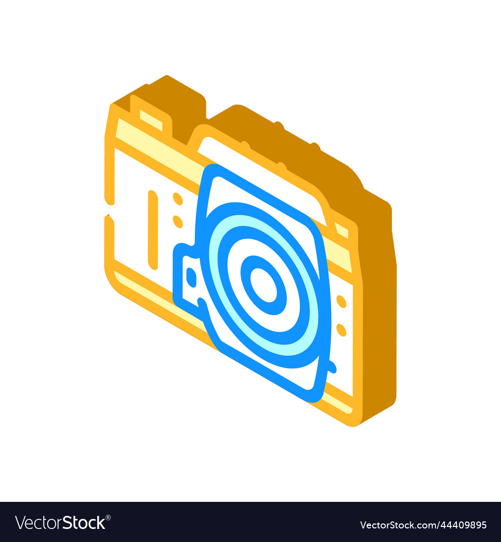 Photo Camera Retro Gadget Isometric Icon Vector Image