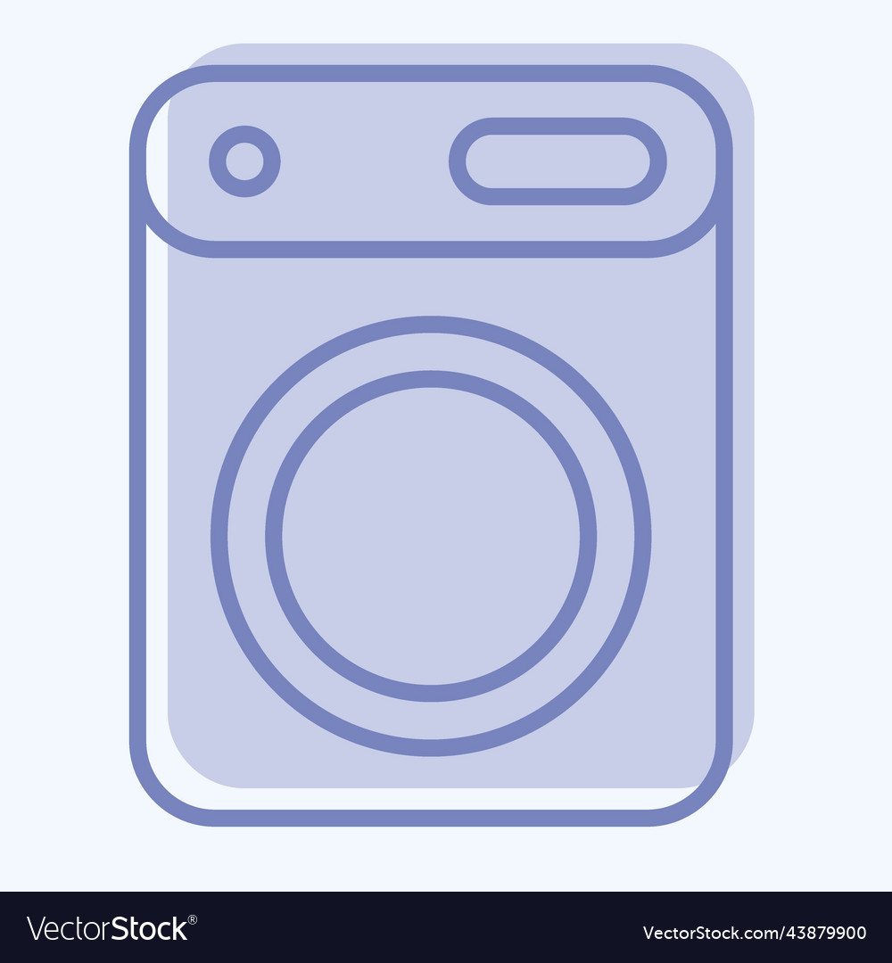 Icon Dryer Related To Laundry Symbol Two Tone Vector Image