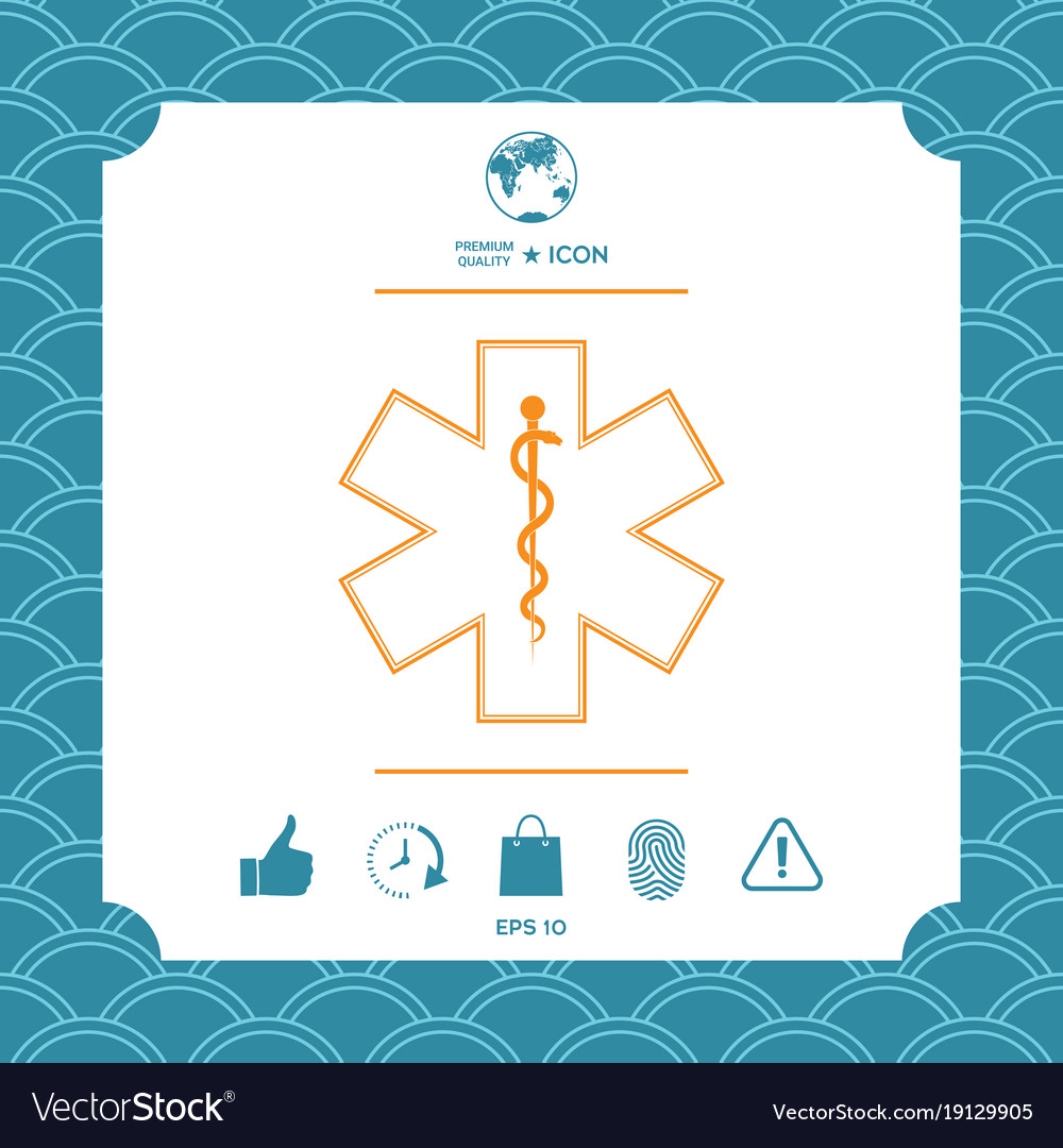 Medical Symbol Of The Emergency Star Life Vector Image