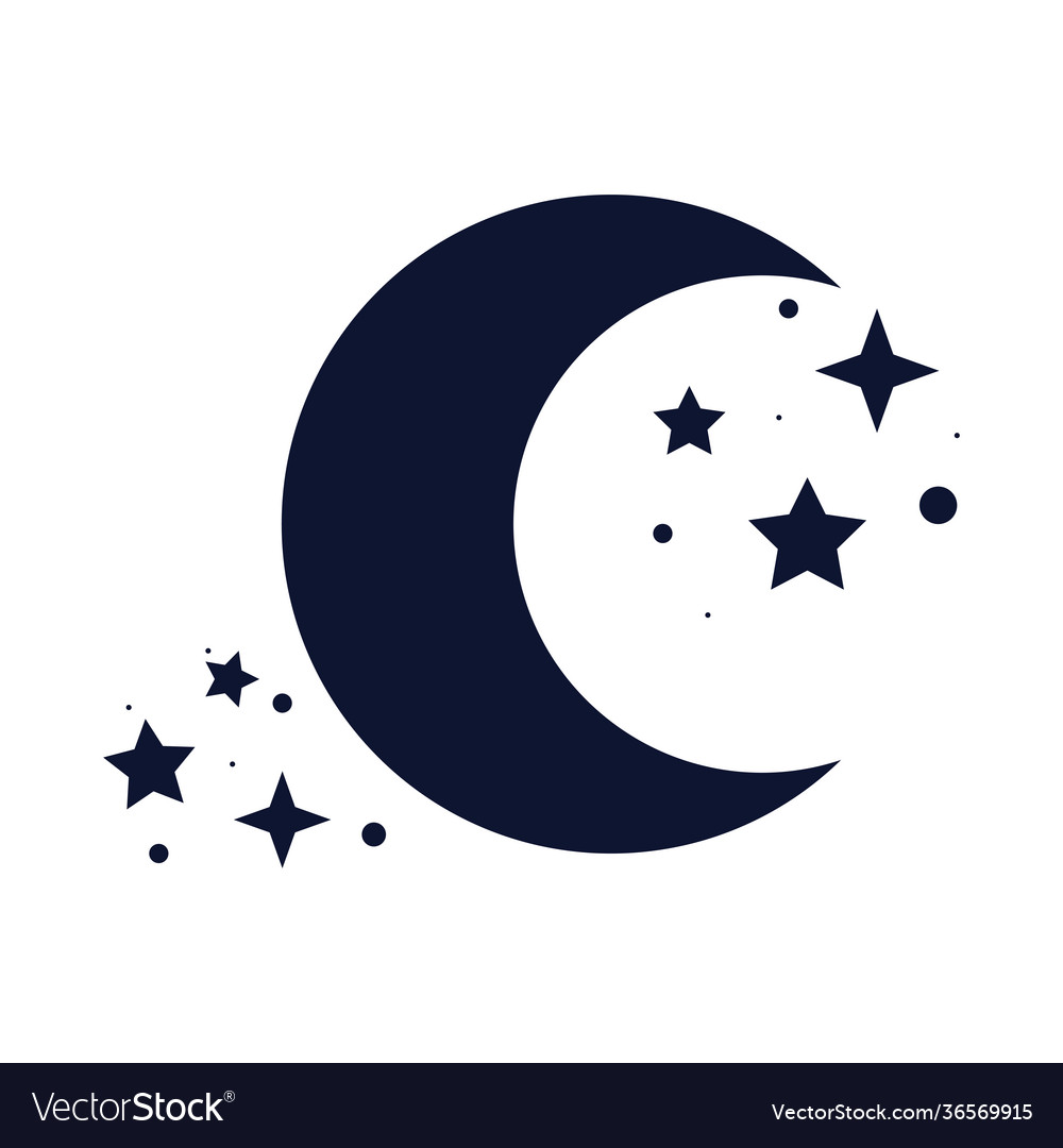 Moon And Stars Royalty Free Vector Image VectorStock