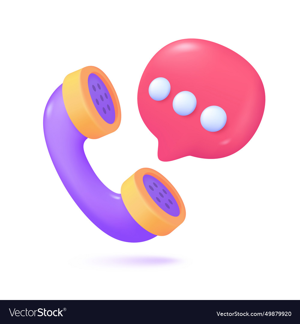 Simple Minimalist D Phone Customer Support Vector Image