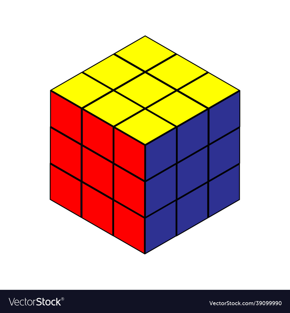 Rubiks Cube Royalty Free Vector Image Vectorstock