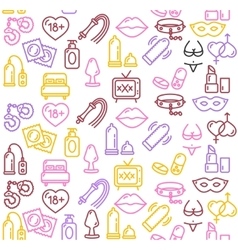 Sex Shop Line Seamless Pattern Royalty Free Vector Image