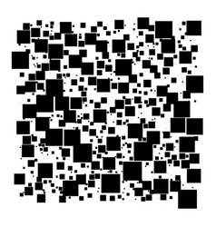 Black And White Random Squares Checkered Pattern Vector Image