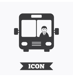 Bus Sign Icon Public Transport Symbol Royalty Free Vector