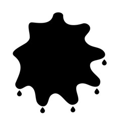 Blot Ink Spot Paint Splash Icon Outline Black Vector Image