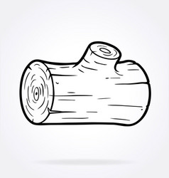 Hand Drawn Lumber Sketch Wood Logs Trunk Vector Image