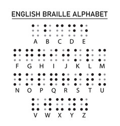 English Braille Alphabet Letters Royalty Free Vector Image