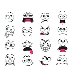 Face Expression Isolated Feelings Icons Set Vector Image