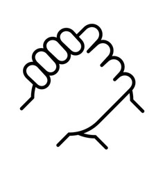 Brotherhood Handshake Icon Simple Style Royalty Free Vector