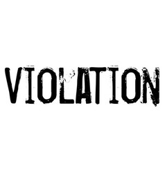 Violation Red Rubber Stamp On White Royalty Free Vector