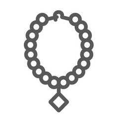 Pearl Necklace Icon Cartoon Style Royalty Free Vector Image