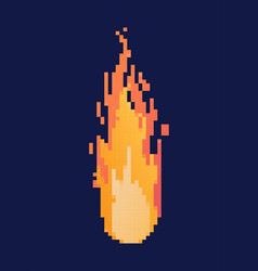 Fire Flame Pixel Art Animation Sprite Frames 8bit Vector Image