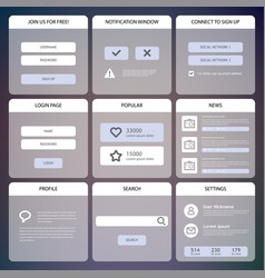 Flat Mobile Ui Design Royalty Free Vector Image