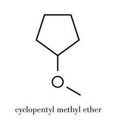 Cyclopentyl Methyl Ether Solvent Molecule Vector Image