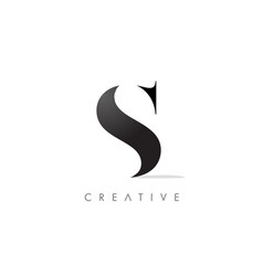 Letter S Logo Design Icon With Artistic Grunge Vector Image