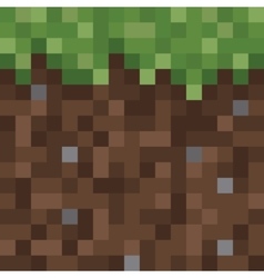 Texture For Platformers Pixel Art Green Vector Image