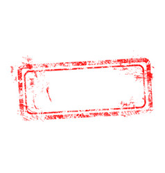 Red Circle Grunge Stamp With Blank Isolated Vector Image