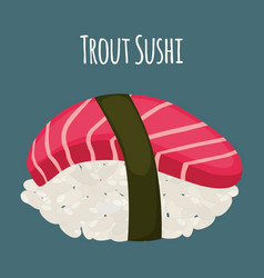 Seaweed Sushi Asian Food Algae Rice Royalty Free Vector