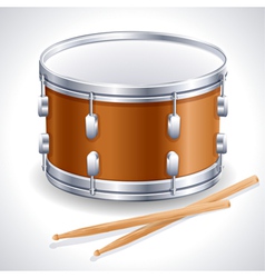 Drum And Drumsticks Royalty Free Vector Image Vectorstock