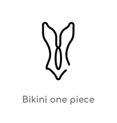 Outline Bikini One Piece Swimwear Icon Isolated Vector Image