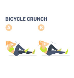 Bicycle Crunch Vector Images