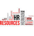 Word Cloud Human Resources Royalty Free Vector Image