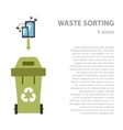 E Waste Sorting Flat Concept Royalty Free Vector Image