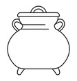 Vintage Cauldron Icon Outline Style Royalty Free Vector