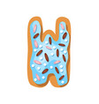 Cartoon Cookies Font Confectioners Stylized Vector Image