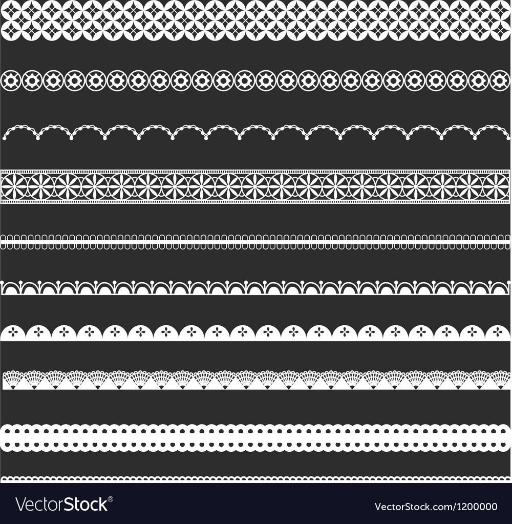 Decorative lace borders