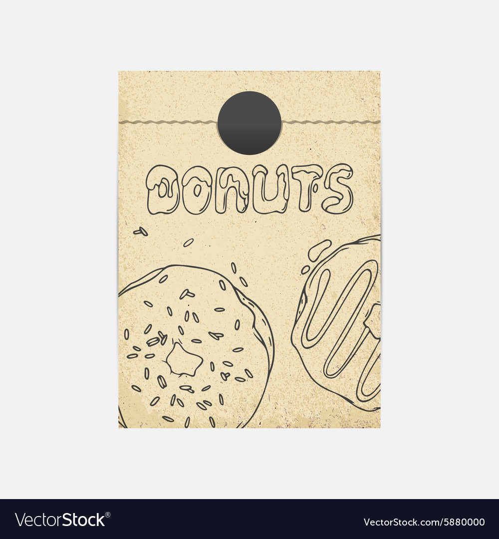 Kraft Paper Takeaway Bag Mockup In Royalty Free Vector Image
