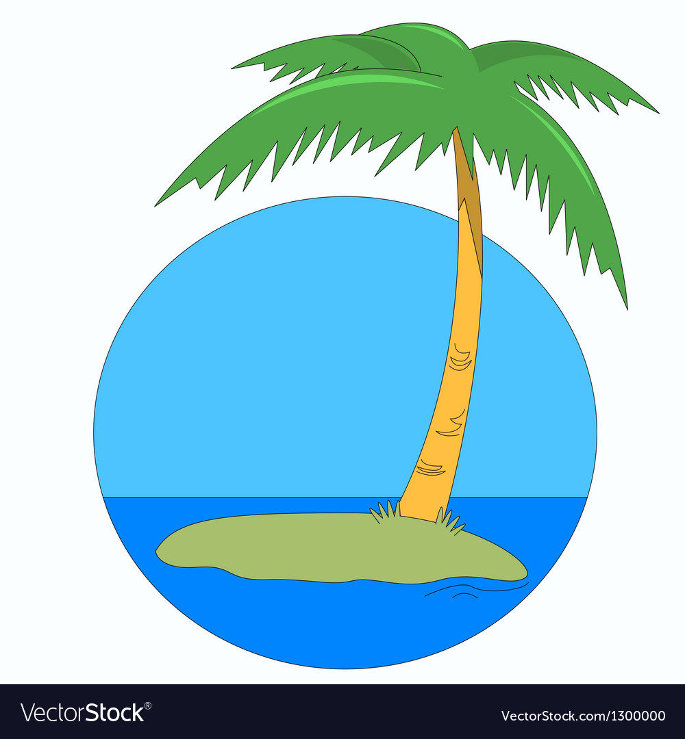 Tropical island Royalty Free Vector Image - VectorStock