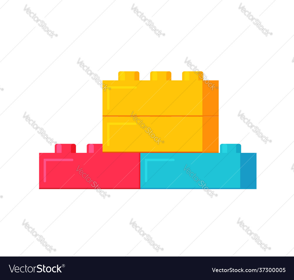 Building plastic toy bricks or child blocks Vector Image