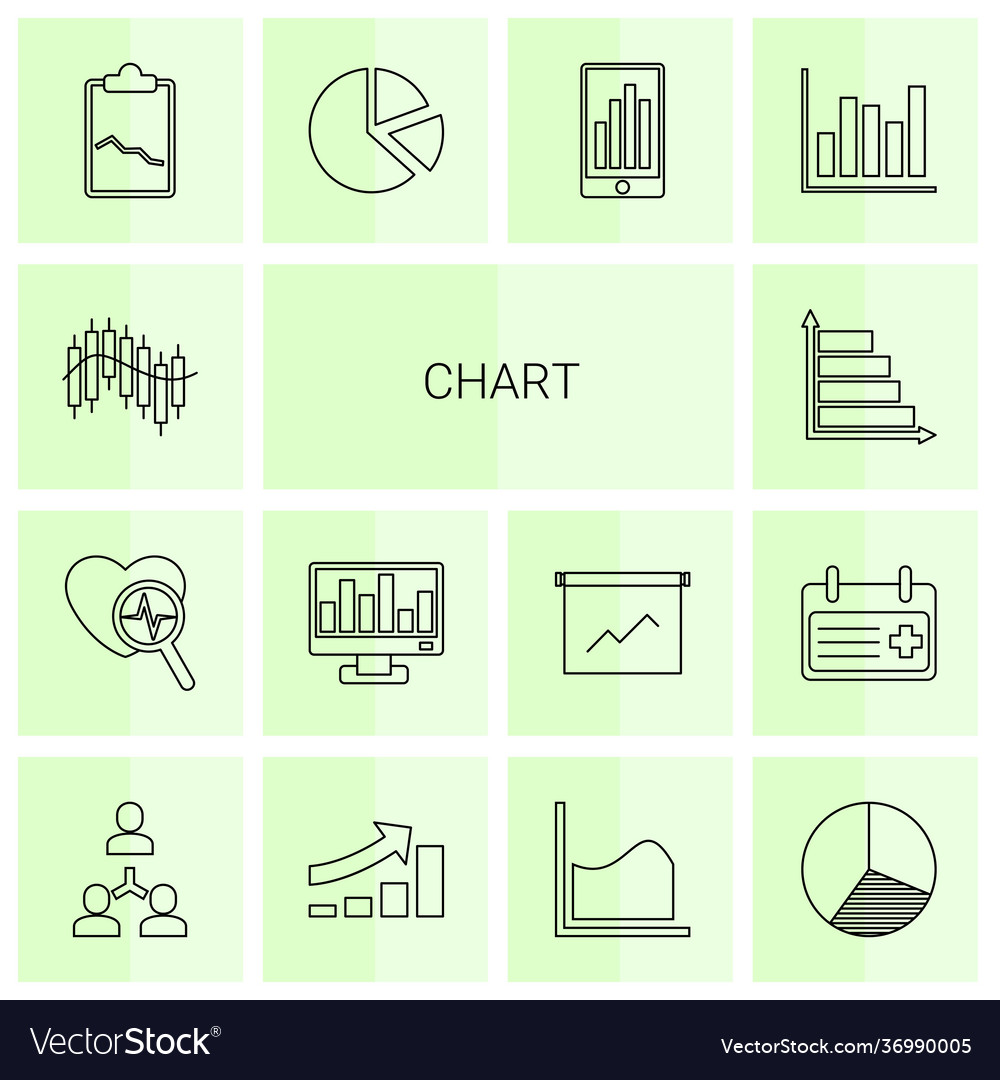 Chart icons Royalty Free Vector Image - VectorStock