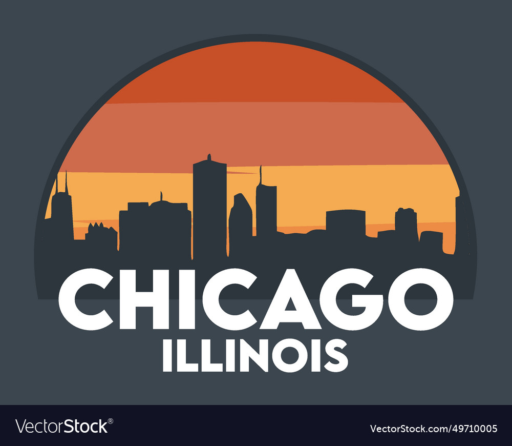 Chicago illinois united states of america Vector Image