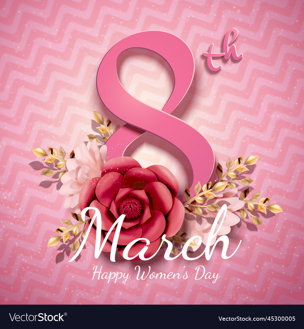 Elegant March 8 Womens Day Royalty Free Vector Image