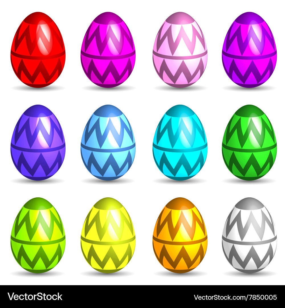 More easter eggs collection Royalty Free Vector Image