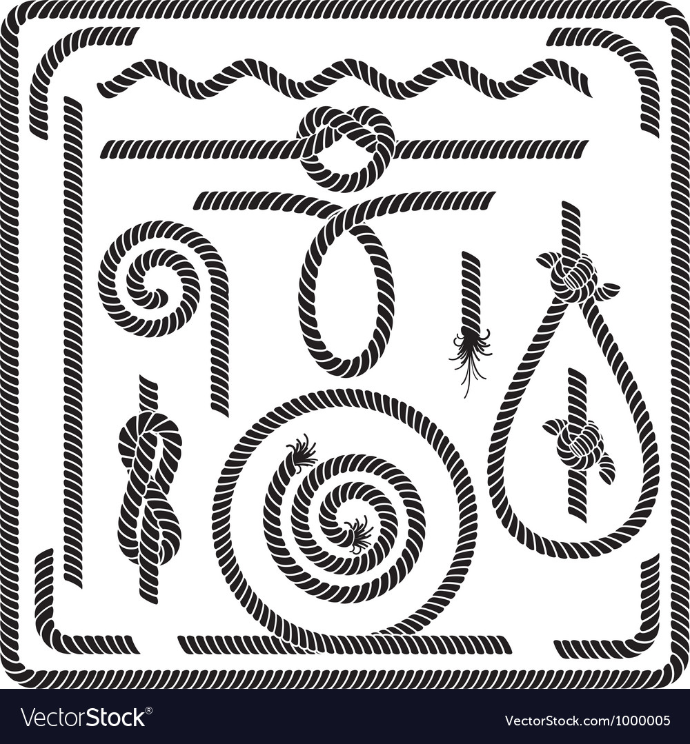 Rope design elements Royalty Free Vector Image