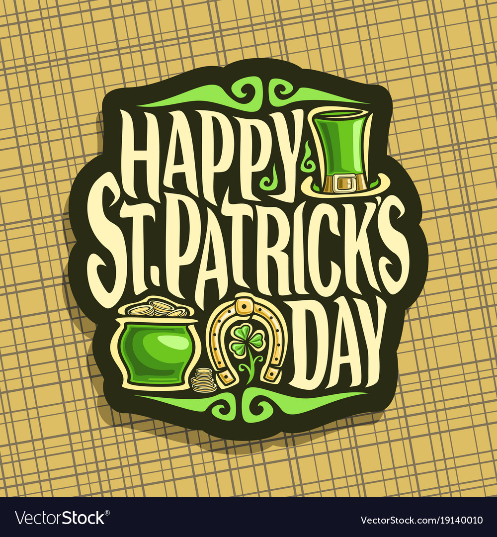 Logo for saint patricks day Royalty Free Vector Image