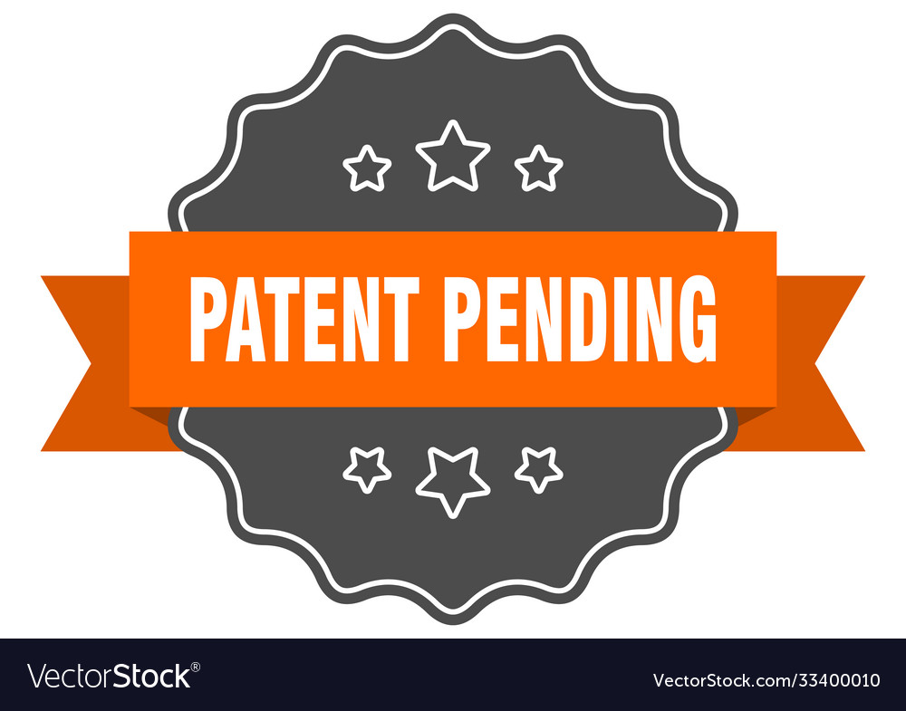 Patent pending label patent pending isolated seal Vector Image