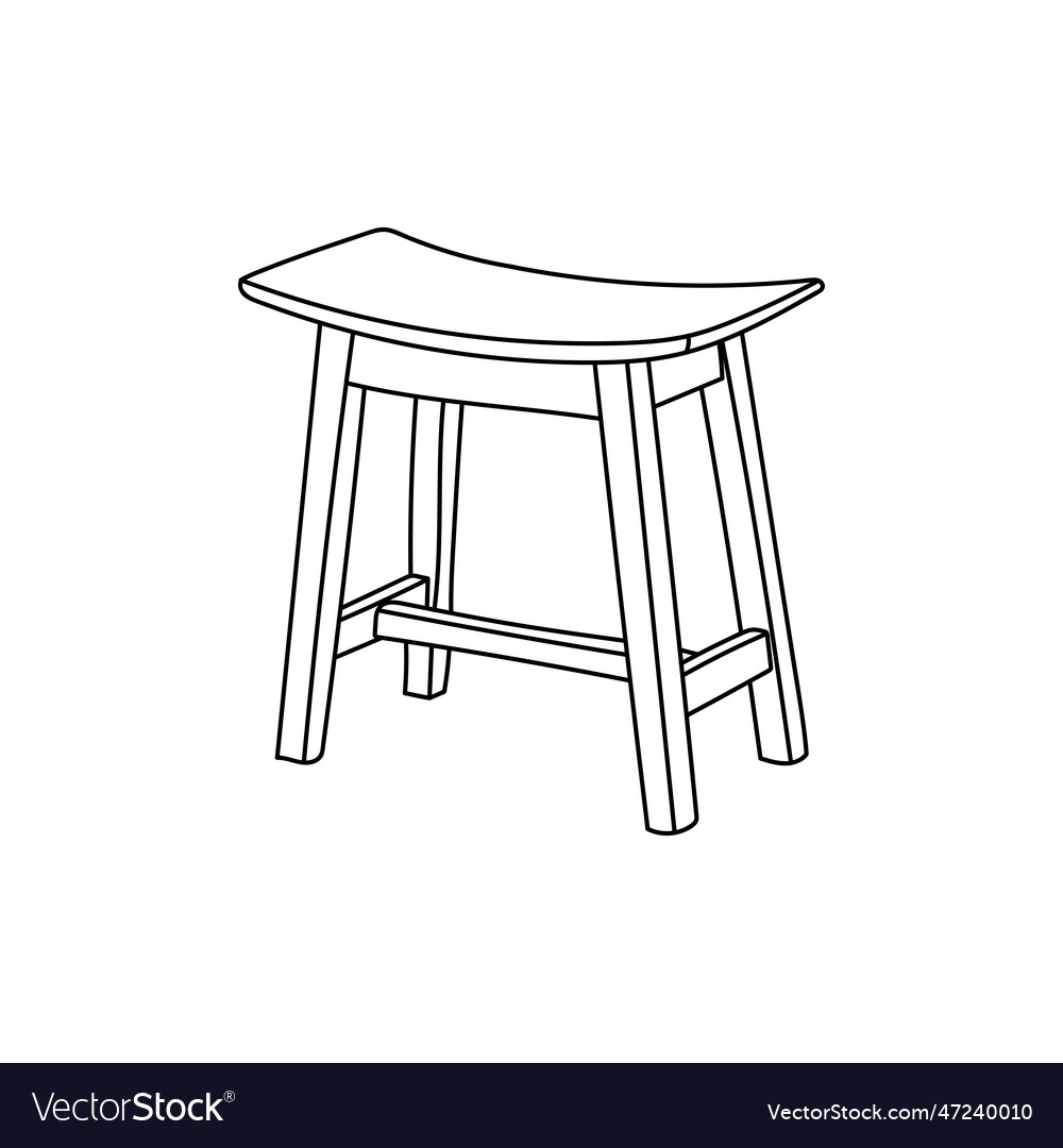 Simple chair line creative design Royalty Free Vector Image