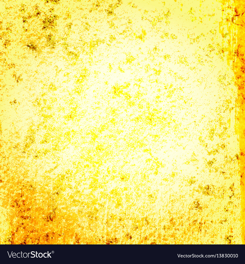 Yellow gold grunge background vector image Yellow gold grunge background