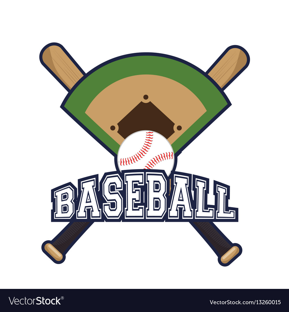 Baseball club emblem icon Royalty Free Vector Image