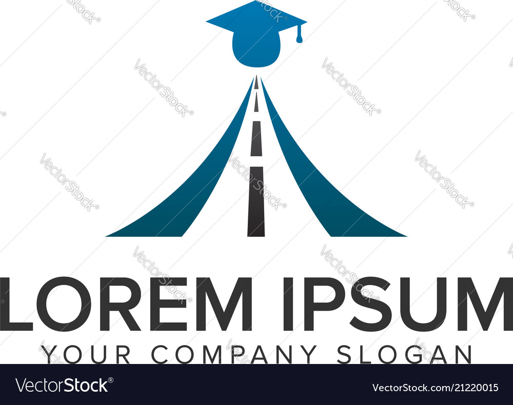 Education road logo design concept template Vector Image