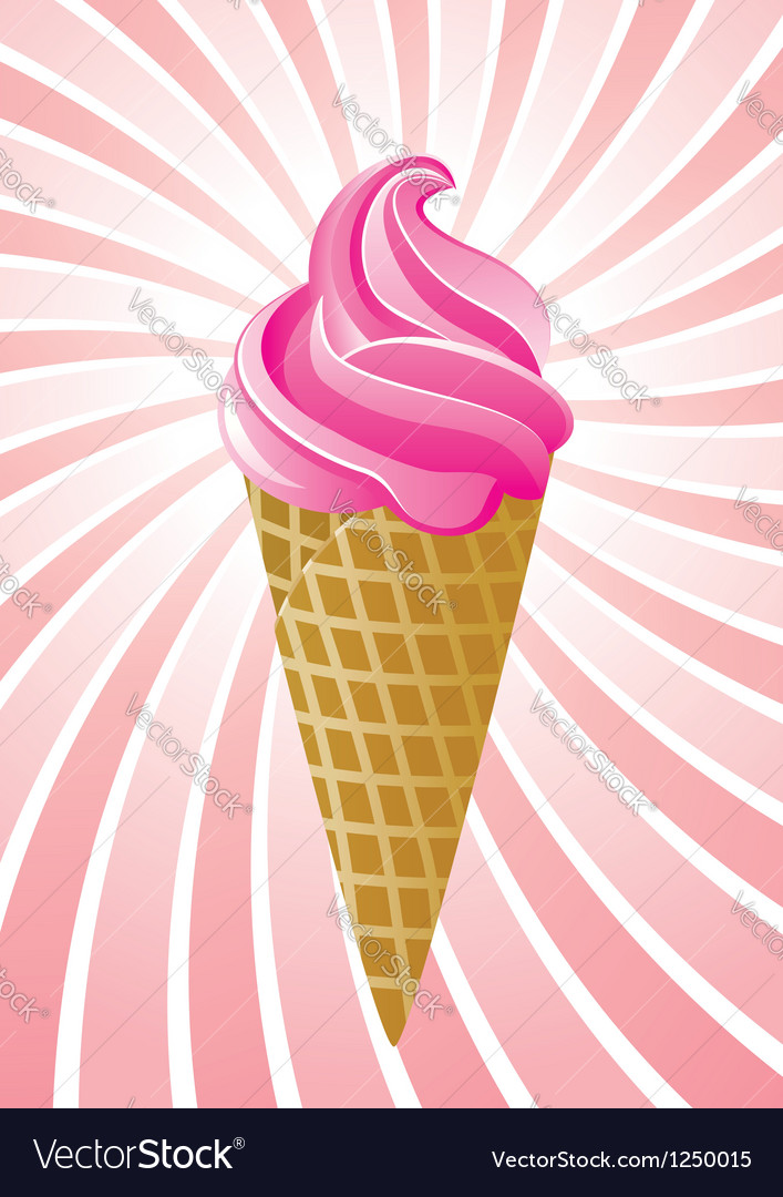 Icecream cone Royalty Free Vector Image - VectorStock