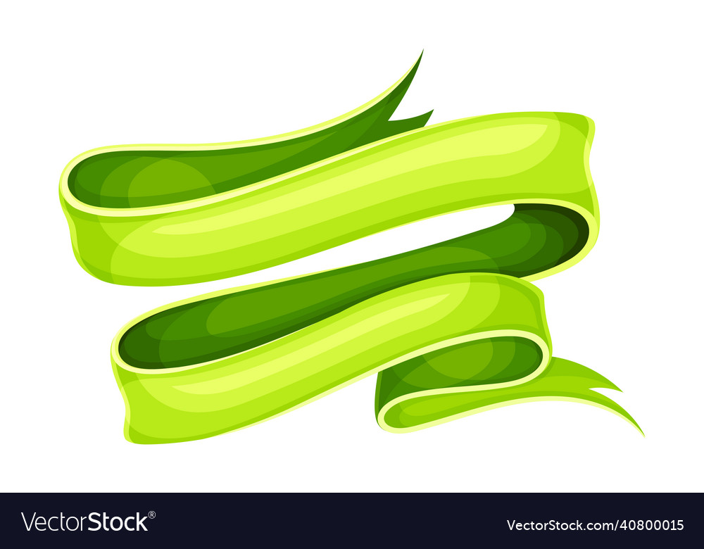 Retro green blank ribbon banner Royalty Free Vector Image