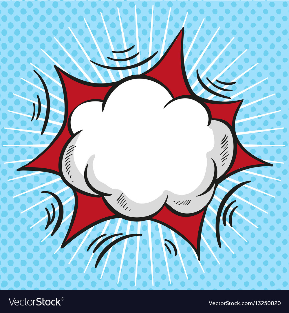 Comic speech bubble cartoon cloud Royalty Free Vector Image