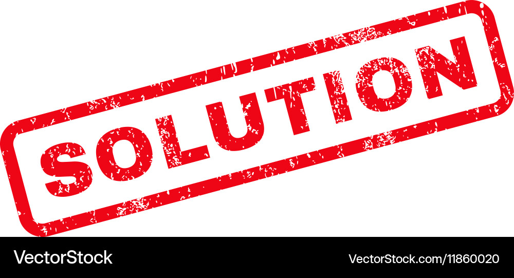 Solution rubber stamp Royalty Free Vector Image