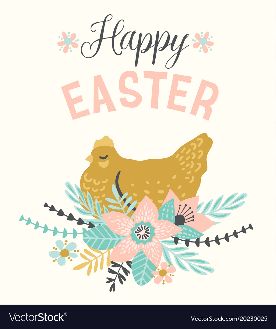 happy easter template for card poster royalty free vector